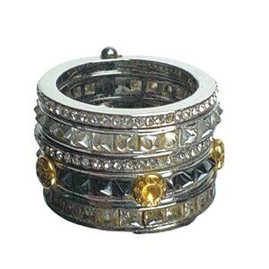 Henri Bendel Silver and Gold Statement Ring